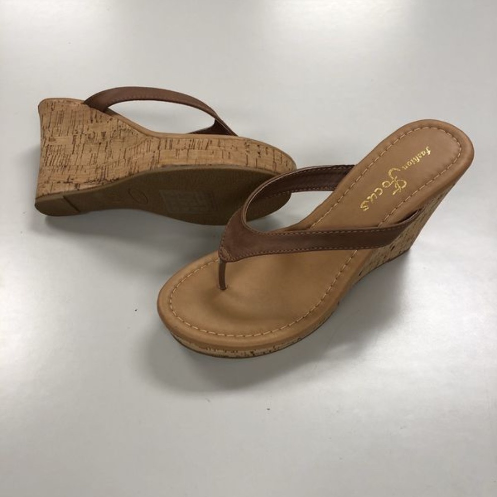 Wedge Sandals from Fashion Focus - Alicia5 Brown